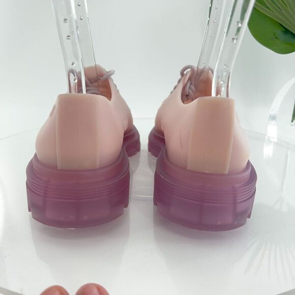 Melissa Melissa Bass Ad Oxford Sneaker Size 9 Pink Rubber Chunky Platform Shoe - Picture 8 of 16